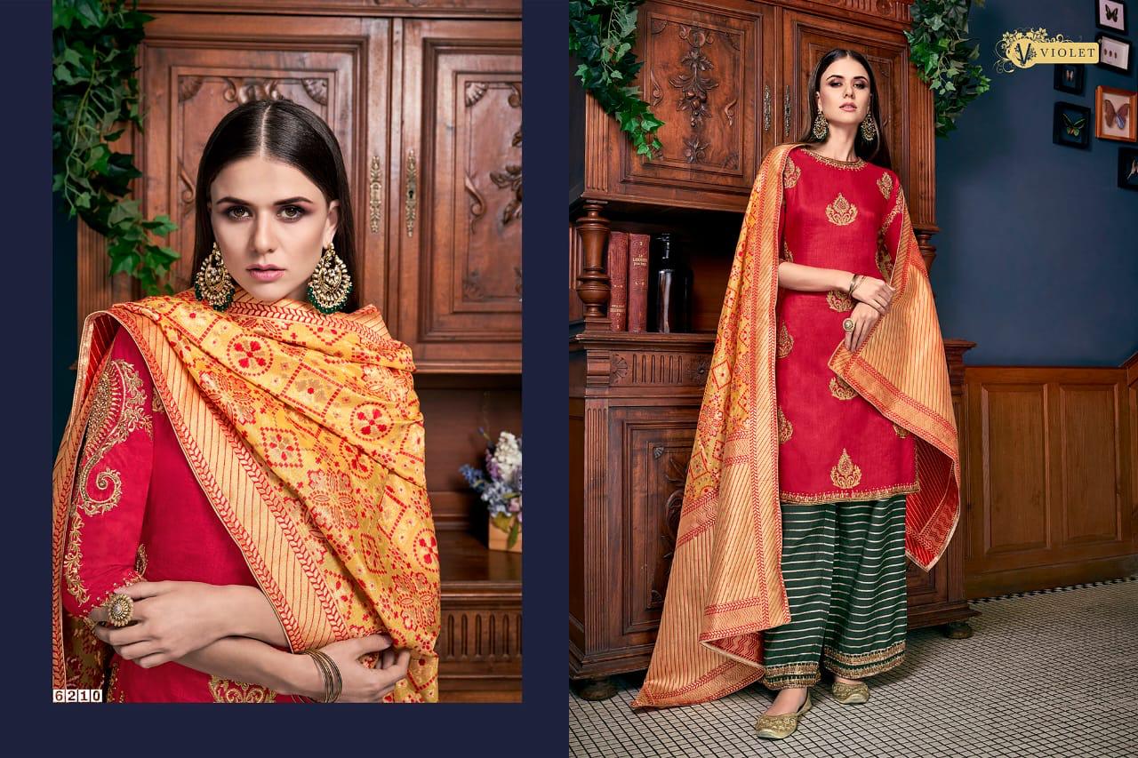 Swagat Presents Violet Fancy Designer Plazzo Salwar Kameez