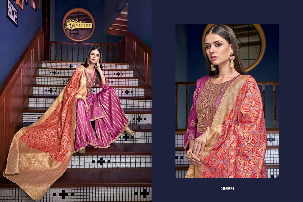 Swagat Presents Violet Fancy Designer Plazzo Salwar Kameez
