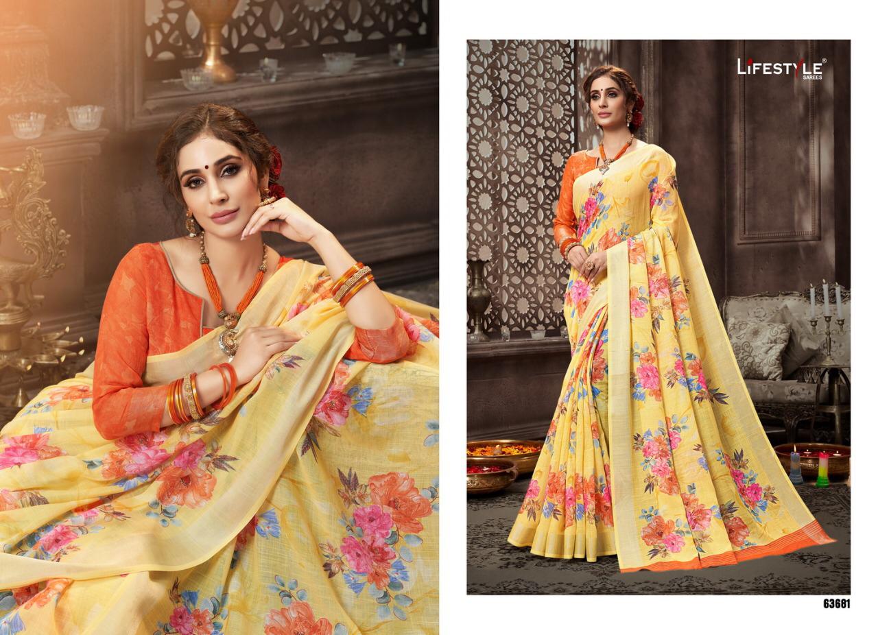 Life Style Presents Sambhavi Cotton Vol-2 Lilan Jari Patta Cotton Printed Sarees Wholesaler
