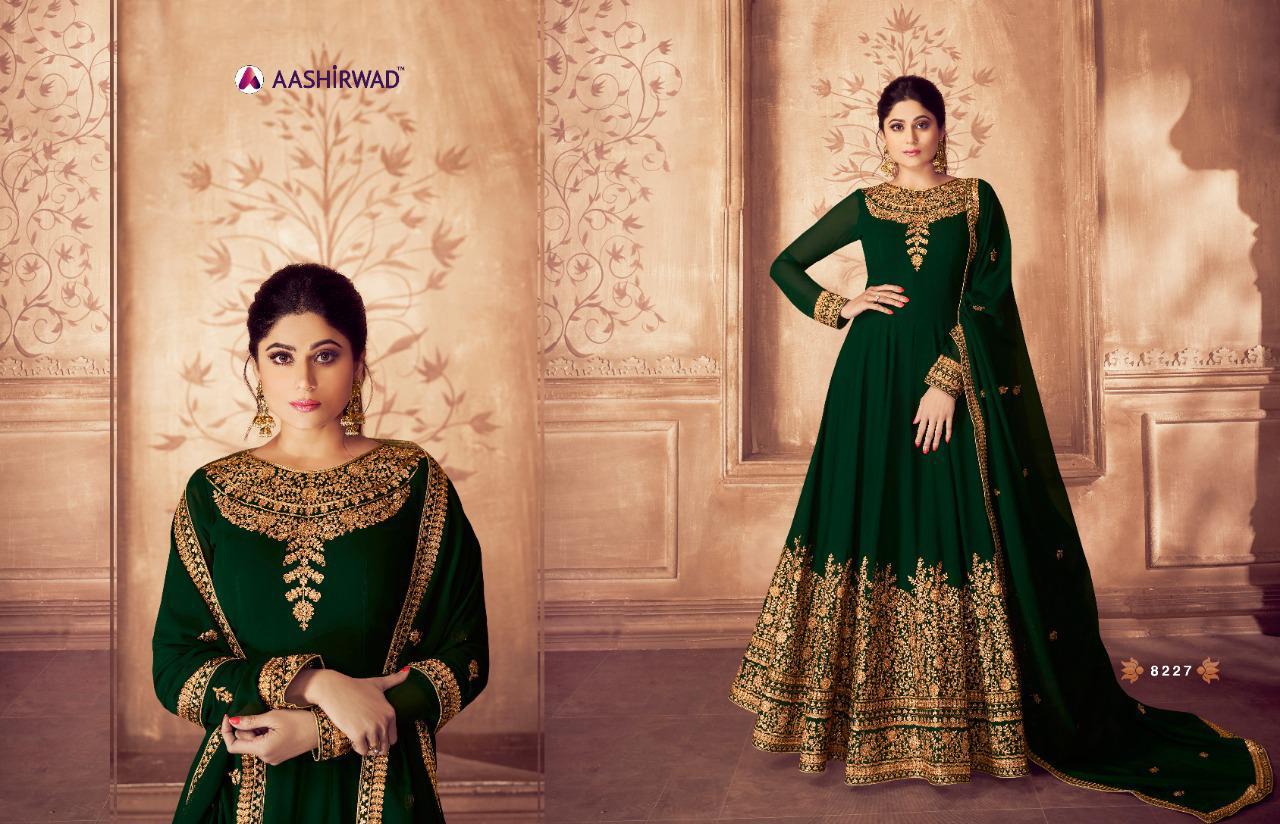 Aashirwad Presents Gulkand 8226 To 8229 Real Georgette Embroidery Work Anarkali Gown Collection At Wholesale