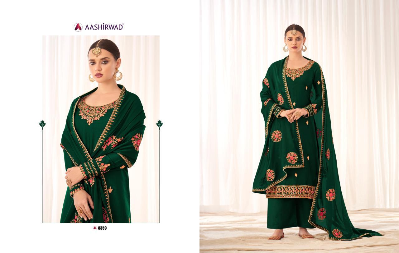 Aashirwad Presents Rashmi Tussar Silk Beautiful Designer Straight Plazzo Salwar Suit Wholesaler