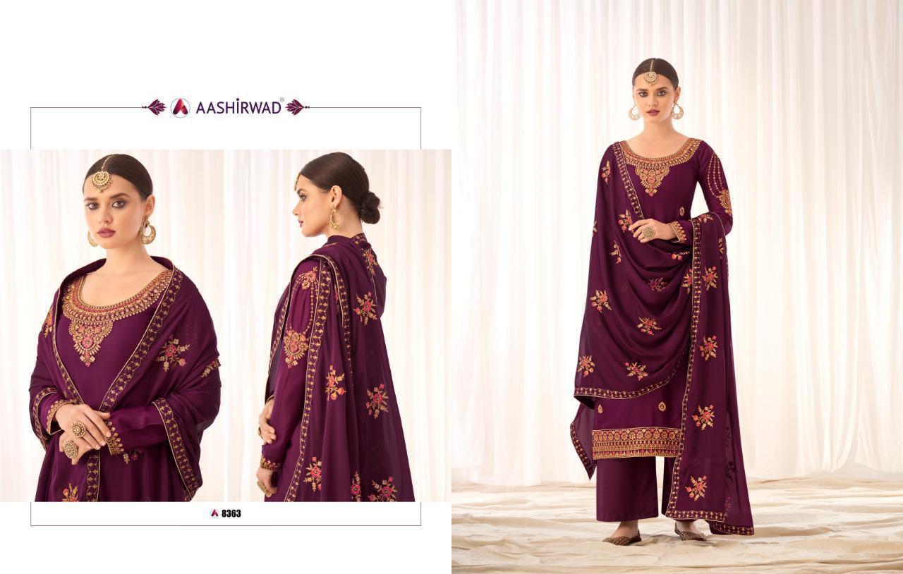 Aashirwad Presents Rashmi Tussar Silk Beautiful Designer Straight Plazzo Salwar Suit Wholesaler