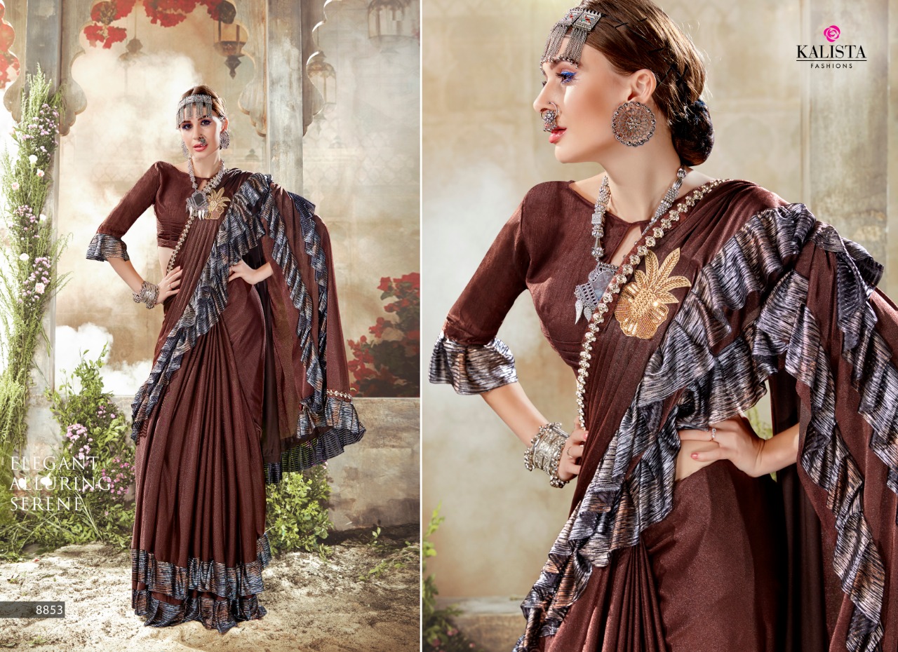 Kalista Presents Hello Fancy Imported Festival Wear Sarees Catalog