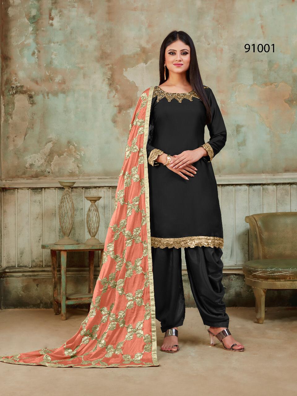 Twisha Presents Aanaya Vol-91 Fancy Satin Straight Salwar Suit Wholesaler