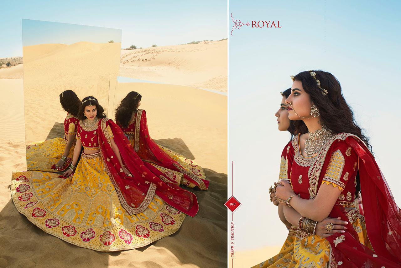 Royal Presents Royal Vol-15 962-970 Series Fancy Heavy Wedding Wear Exclusive Designer Lehenga Choli Cataloge Collection