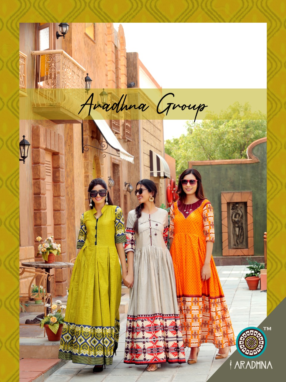 Aradhana Presents Level Vol 2 Cotton Print With Work Long Festival Wear Gown Style Kurti Collections