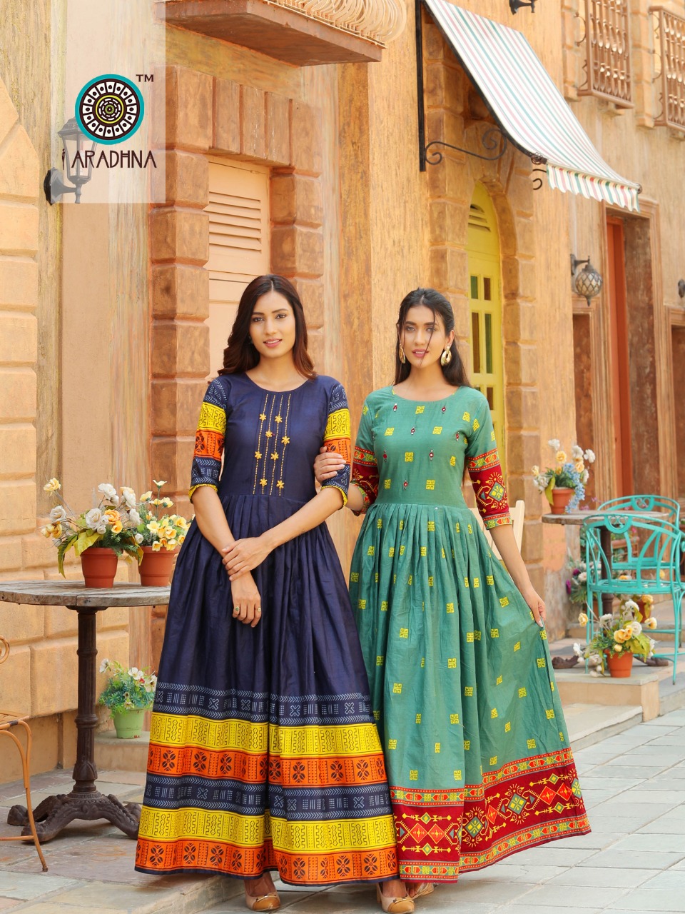 Aradhna Fashion Presents Level Vol-2 Cotton Print Beautiful Designer Long Gown Style Kurtis Cataloge Wholesaler