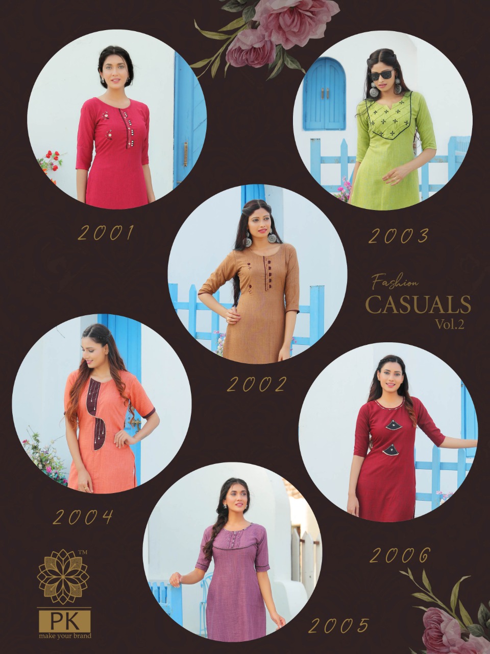 Aradhna Fashion Presents Fashion Casuals Vol-2 Rayon Daily Wear Kurtis Cataloge Wholesaler