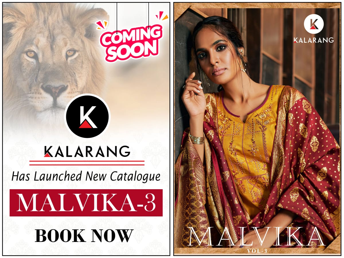 Kalarang Presents Malvika Vol-3 Jam Silk Cotton With Embroidery Work Salwar Suit Wholesaler