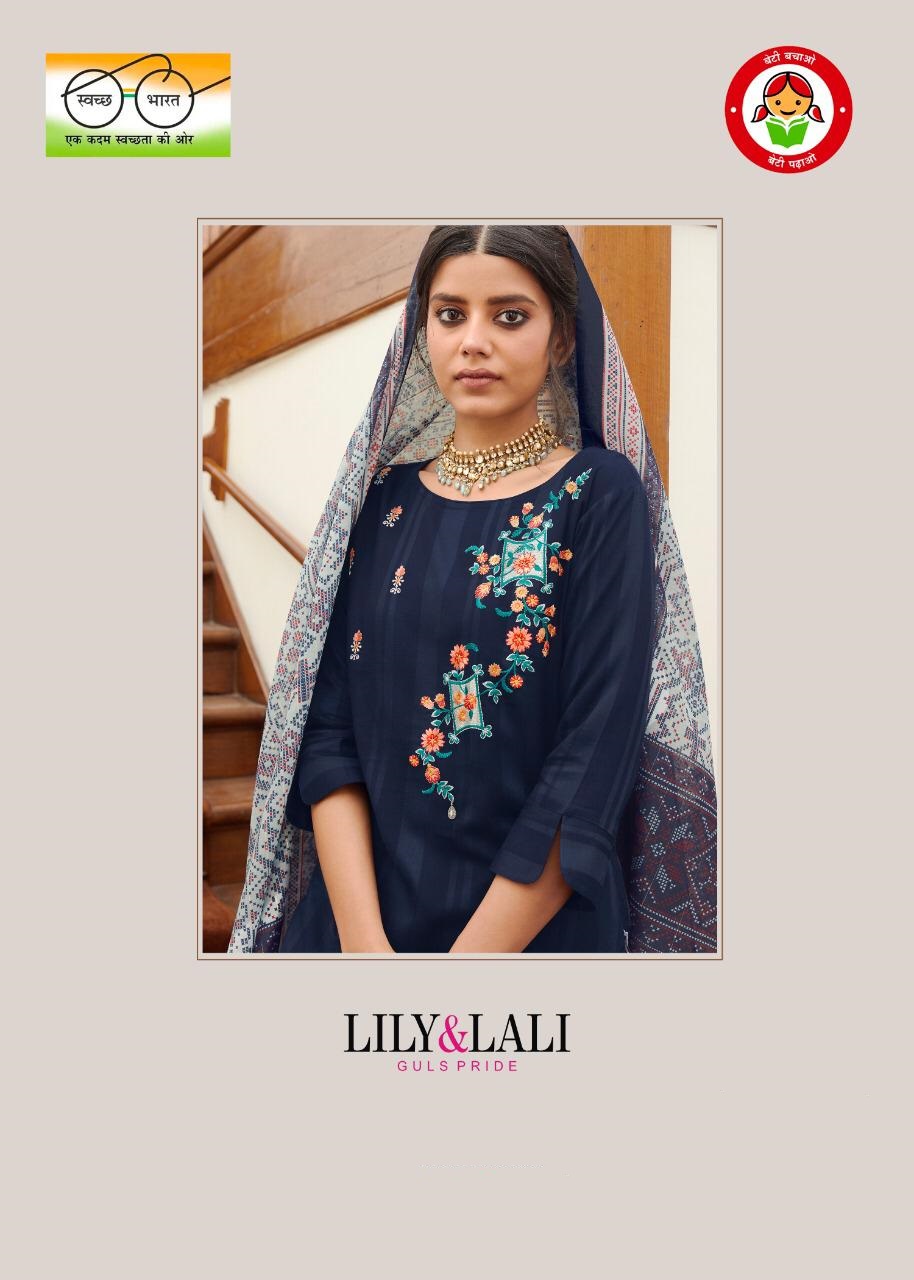 Liliy And Lali Presents Mahima Fancy Viscose Pattern With Embriodary Work Kurtis With Pant Catalog Collection