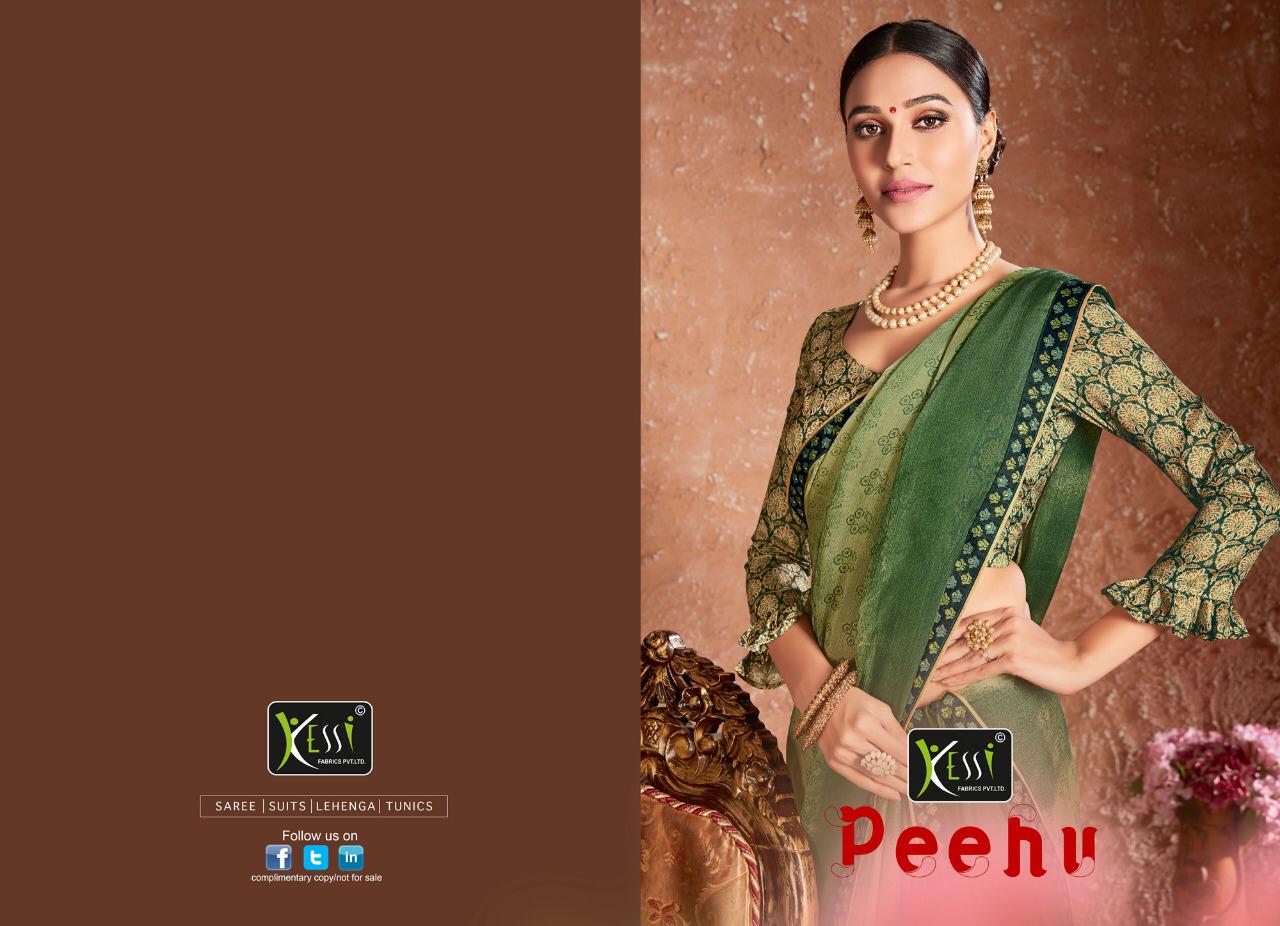 Kessi Fabrics Presents Peehu Beautiful Chiffon Georgette Sarees Wholesaler