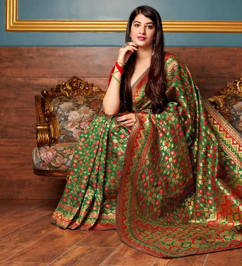 Manjuba Presents Mandakini Silk Party Wear Banarasi Silk Sarees Catalog Wholesaler