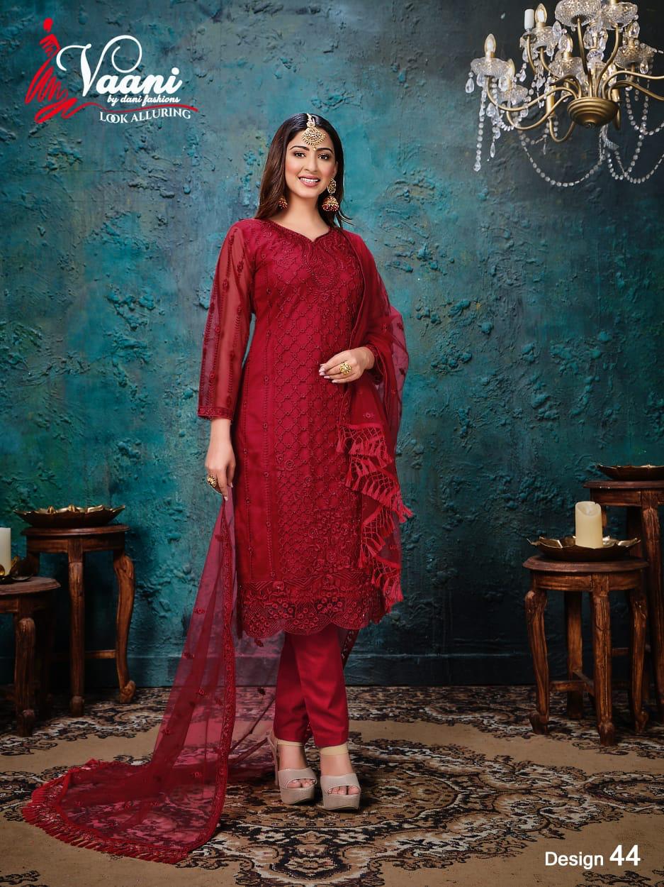 Twisha Presents Vaani Vol-4 Net Embroidery Work Salwar Suit Wholesaler