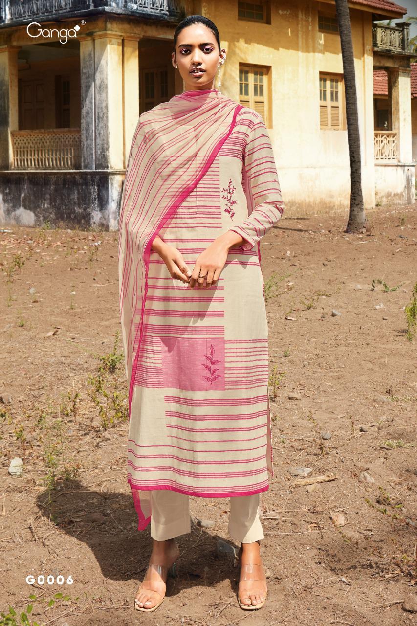 Ganga Suit Presents Emma Silk Jacquard Embroidery Work Salwar Suit Wholesaler