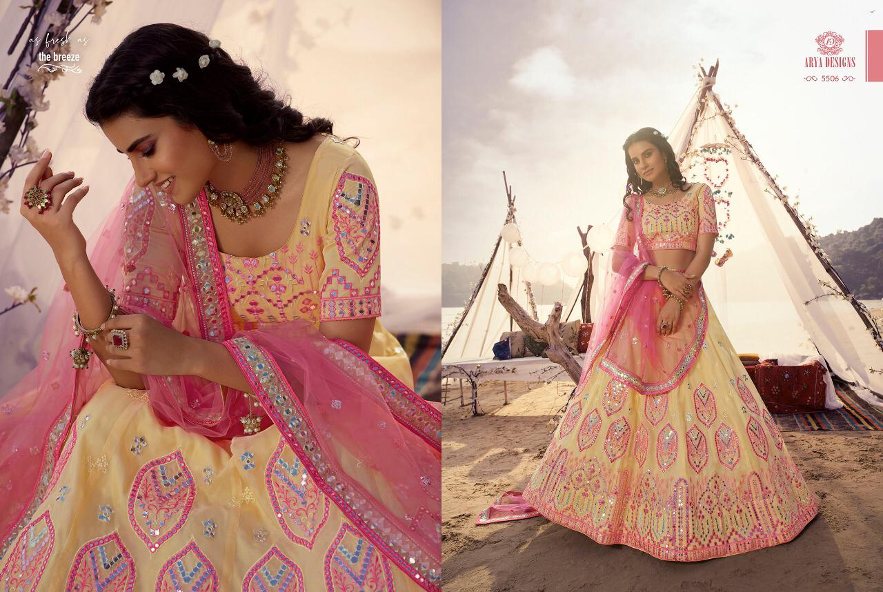 Arya Designer Presents Euphoria Vol-7 Organza Exclusive Designer Lehenga Choli Cataloge Collection