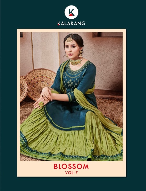 Kalarang Presents Blossom Vol-7 Jam Silk Cotton With Embroidery Work Salwar Suit Collection