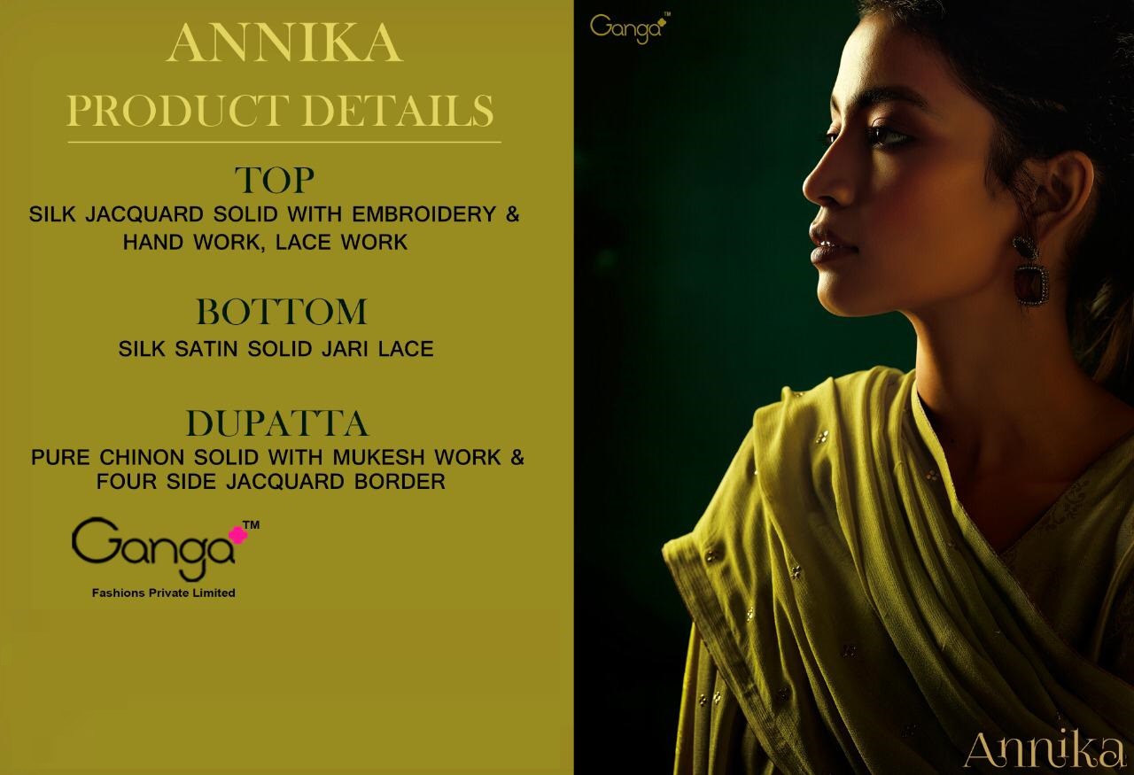 Ganga Presents Annika Silk Jacquard Printed Salwar Suit Wholesaler