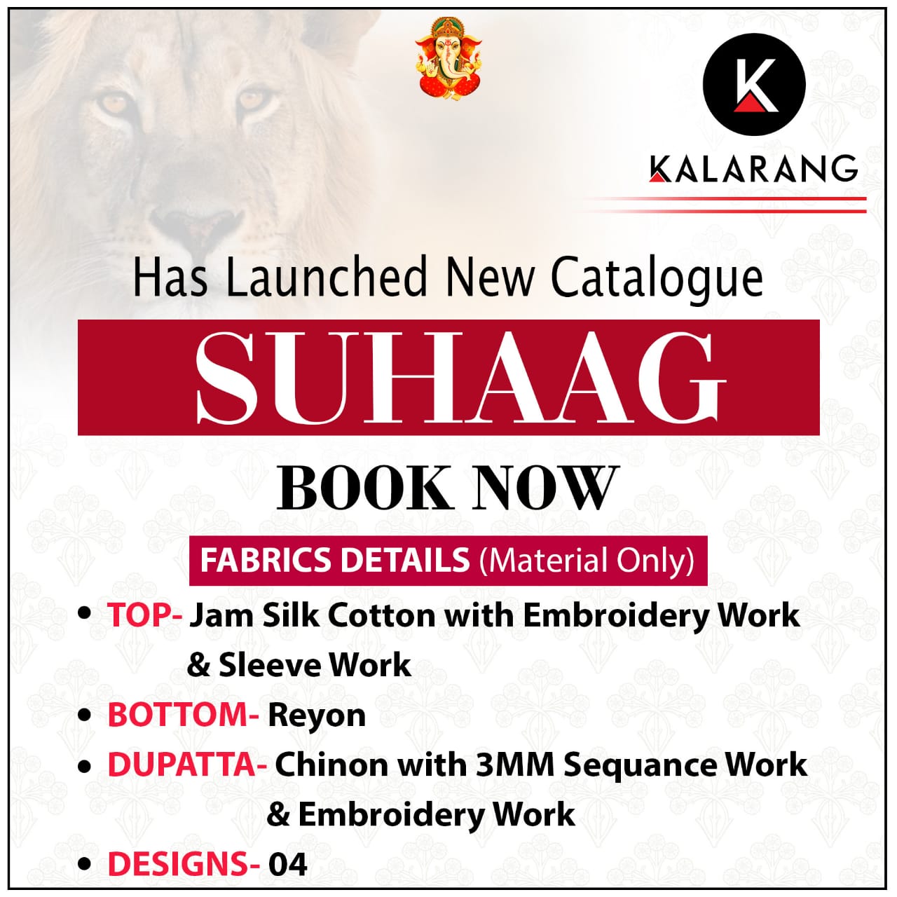 Kalarang Presents Suhaag Jam Silk Cotton With Embroidery Work Salwar Suit Wholesaler