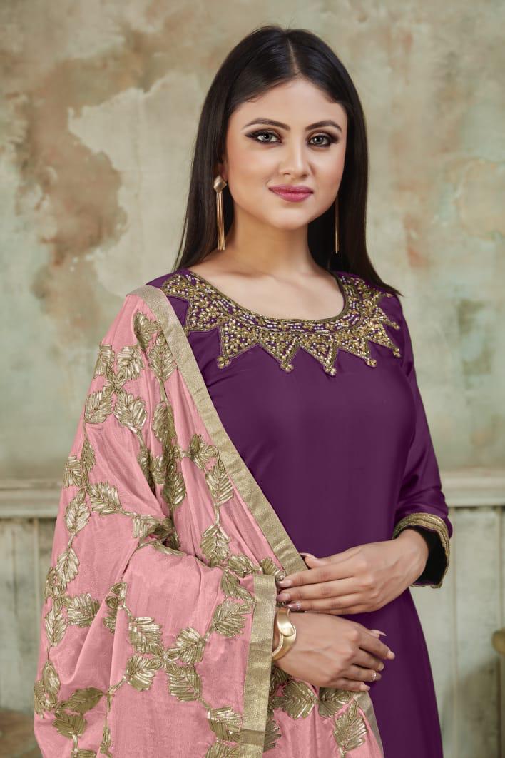 Twisha Presents Aanaya Vol-91 Fancy Satin Straight Salwar Suit Wholesaler