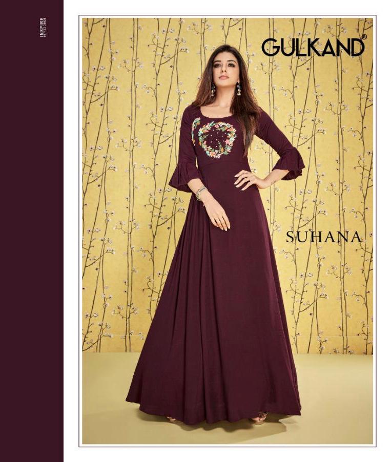Gulkand Designer Presents Suhana Heavy Two Tone Rayon Kurtis Wholesaler