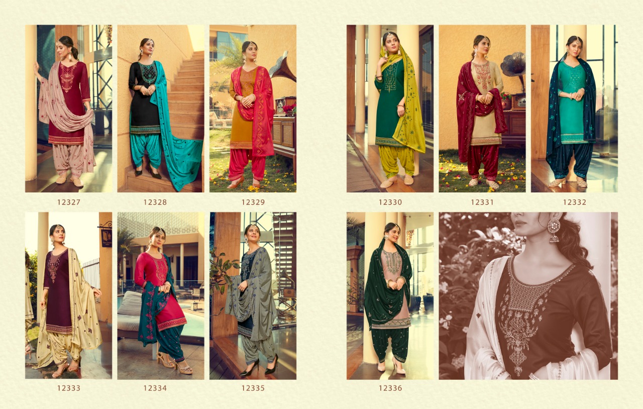 Kalaroop Presents Fashion Of Patiyala Vol-30 Jam Silk Cotton Readymade Patiala Salwar Suit Wholesaler