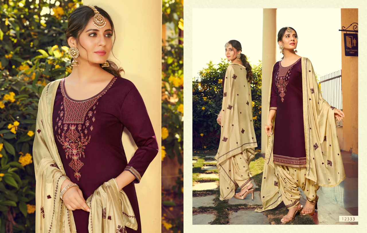 Kalaroop Presents Fashion Of Patiyala Vol-30 Jam Silk Cotton Readymade Patiala Salwar Suit Wholesaler