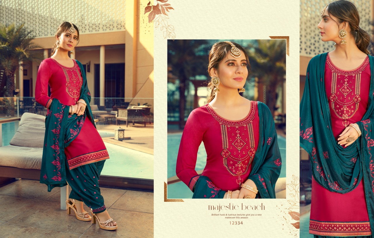 Kalaroop Presents Fashion Of Patiyala Vol-30 Jam Silk Cotton Readymade Patiala Salwar Suit Wholesaler