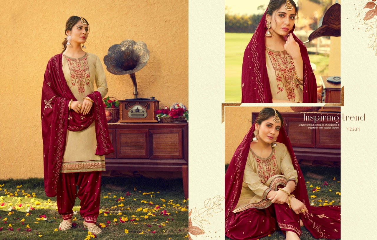 Kalaroop Presents Fashion Of Patiyala Vol-30 Jam Silk Cotton Readymade Patiala Salwar Suit Wholesaler
