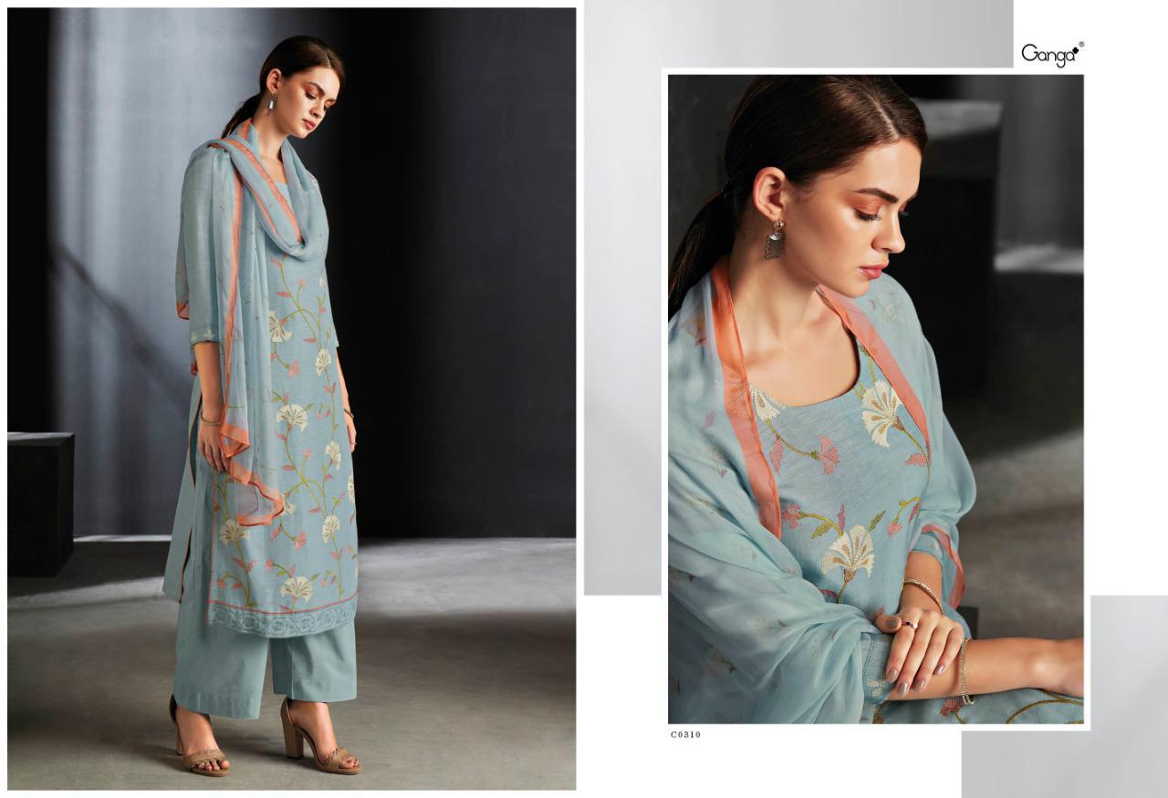 Ganga Timea 2313 Fancy Print Exclusive Silk Cotton Suits Online Suppliers