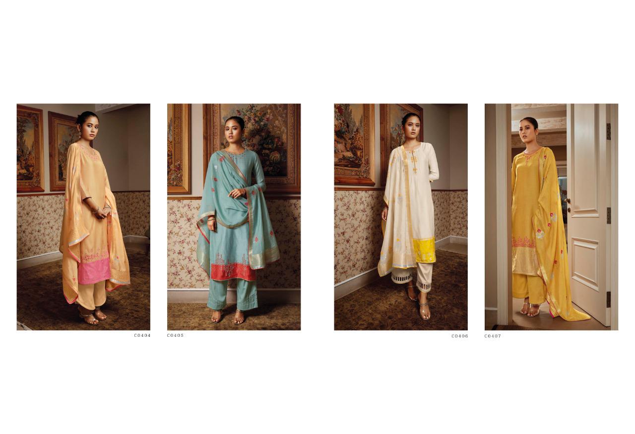 Ganga Suite Presents Nesrin Bemberg Silk Embroidery Work Salwar Suit Wholesaler
