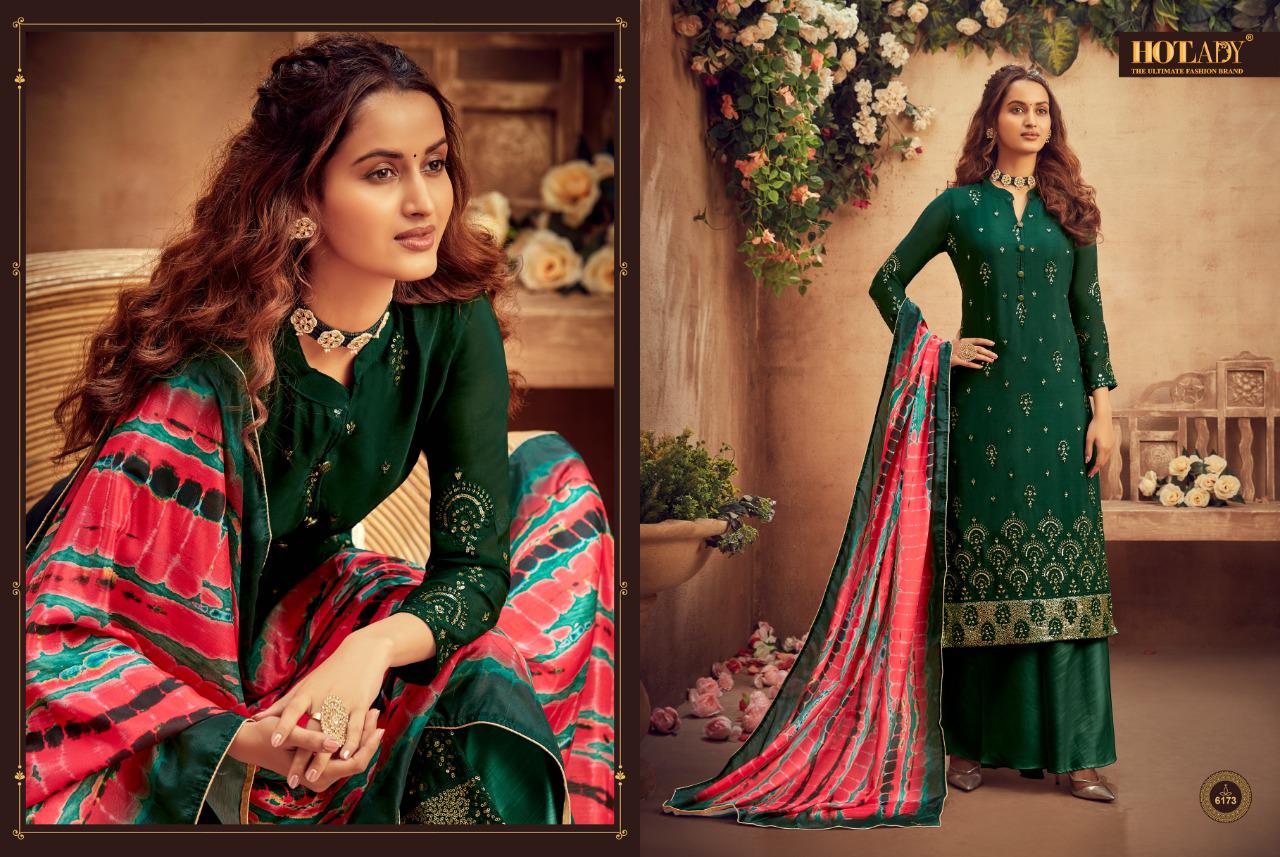 Hotlady Presents Suraiya Pure Viscose Chinin Chiffon Embroidery Work Salwar Suit Wholesaler