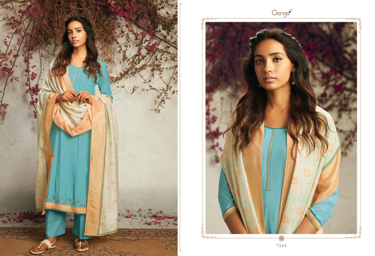 Ganga Presents The Summer Of Love Latest Designer Plazzo Style Salwar Suit Catalog Wholesaler