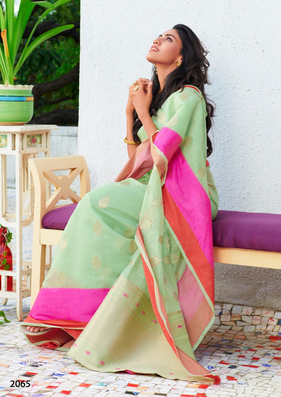 Lt Sarees Presents Kaavya Lilen Tissues Silk Beautiful Ethnic Wear Sarees Catalog