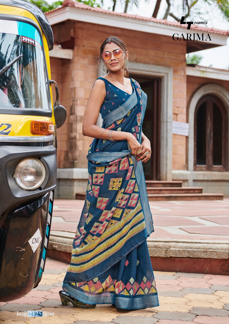 Lt Sarees Presents Garima Causul Wear Fancy Pure Lilen Silk Sarees Wholesaler