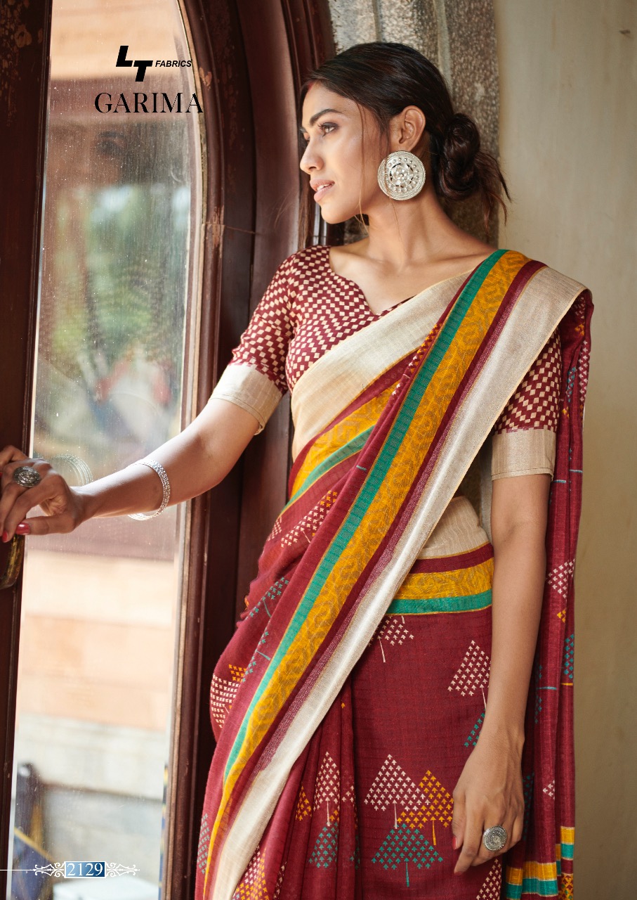 Lt Sarees Presents Garima Causul Wear Fancy Pure Lilen Silk Sarees Wholesaler