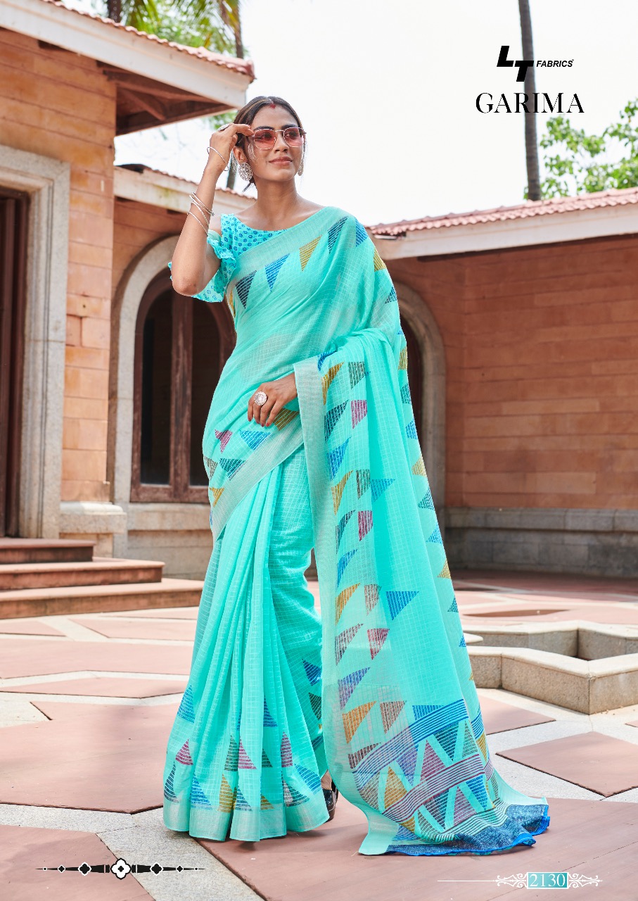 Lt Sarees Presents Garima Causul Wear Fancy Pure Lilen Silk Sarees Wholesaler