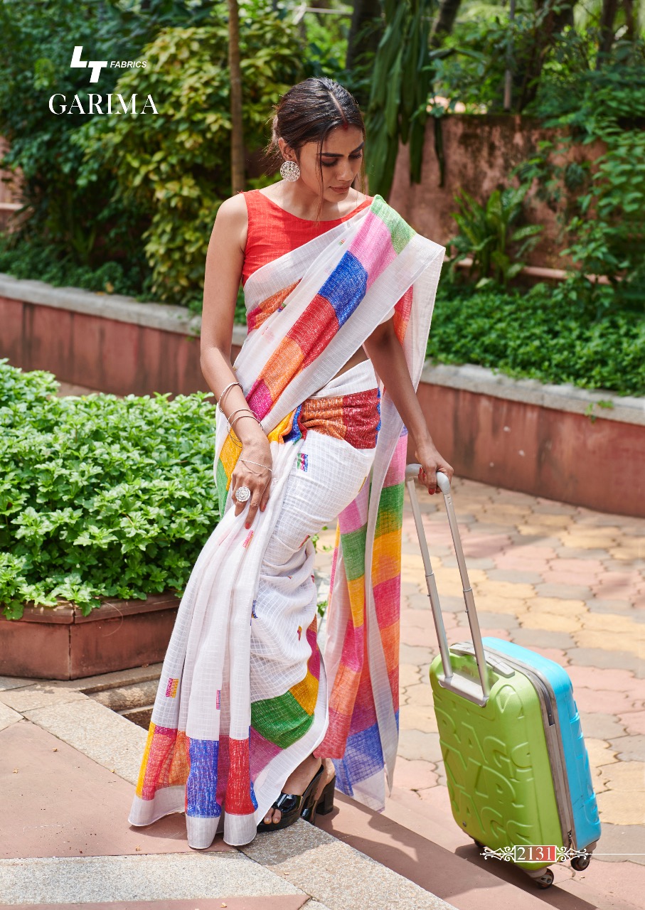 Lt Sarees Presents Garima Causul Wear Fancy Pure Lilen Silk Sarees Wholesaler