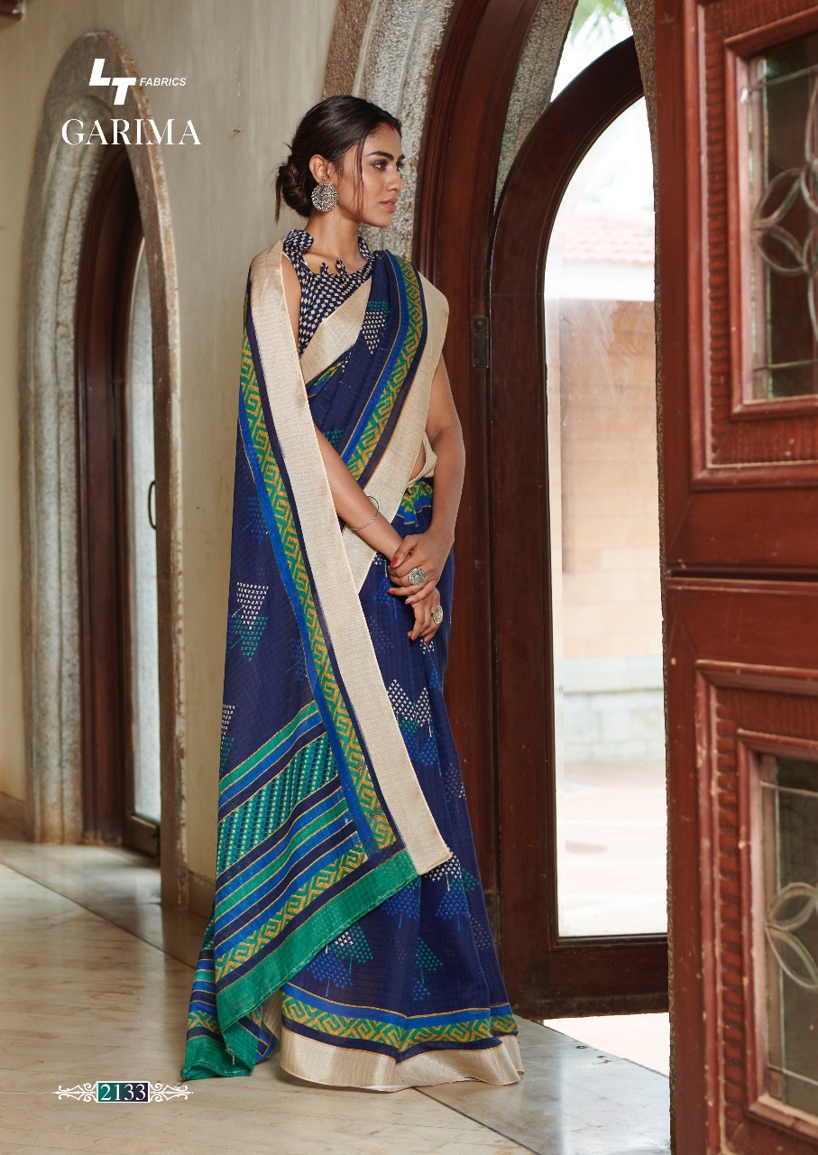 Lt Sarees Presents Garima Causul Wear Fancy Pure Lilen Silk Sarees Wholesaler