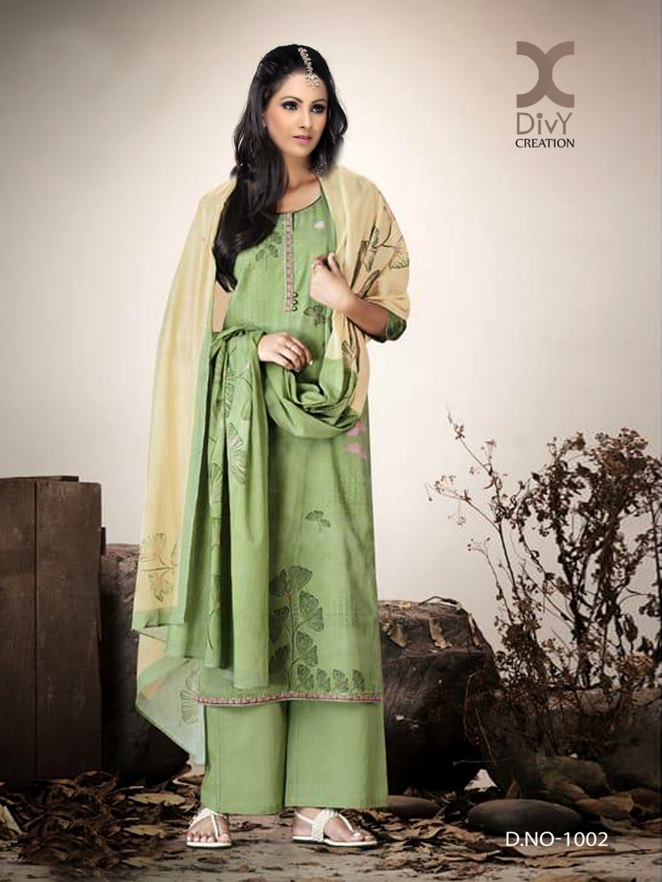 Divy Creation Presents 1001 To 1008 Pure Maslin Cotton With Digital Print And Embroidery Work Plazzo Style Salwar Suit Catalog Wholesaler
