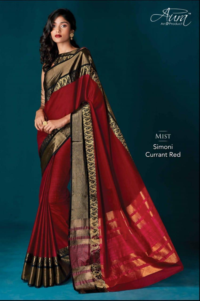 Aura Sarees Presents Simoni Pure Cotton Silk Simple Designer Traditional Wear Sarees Collection At Wholesale