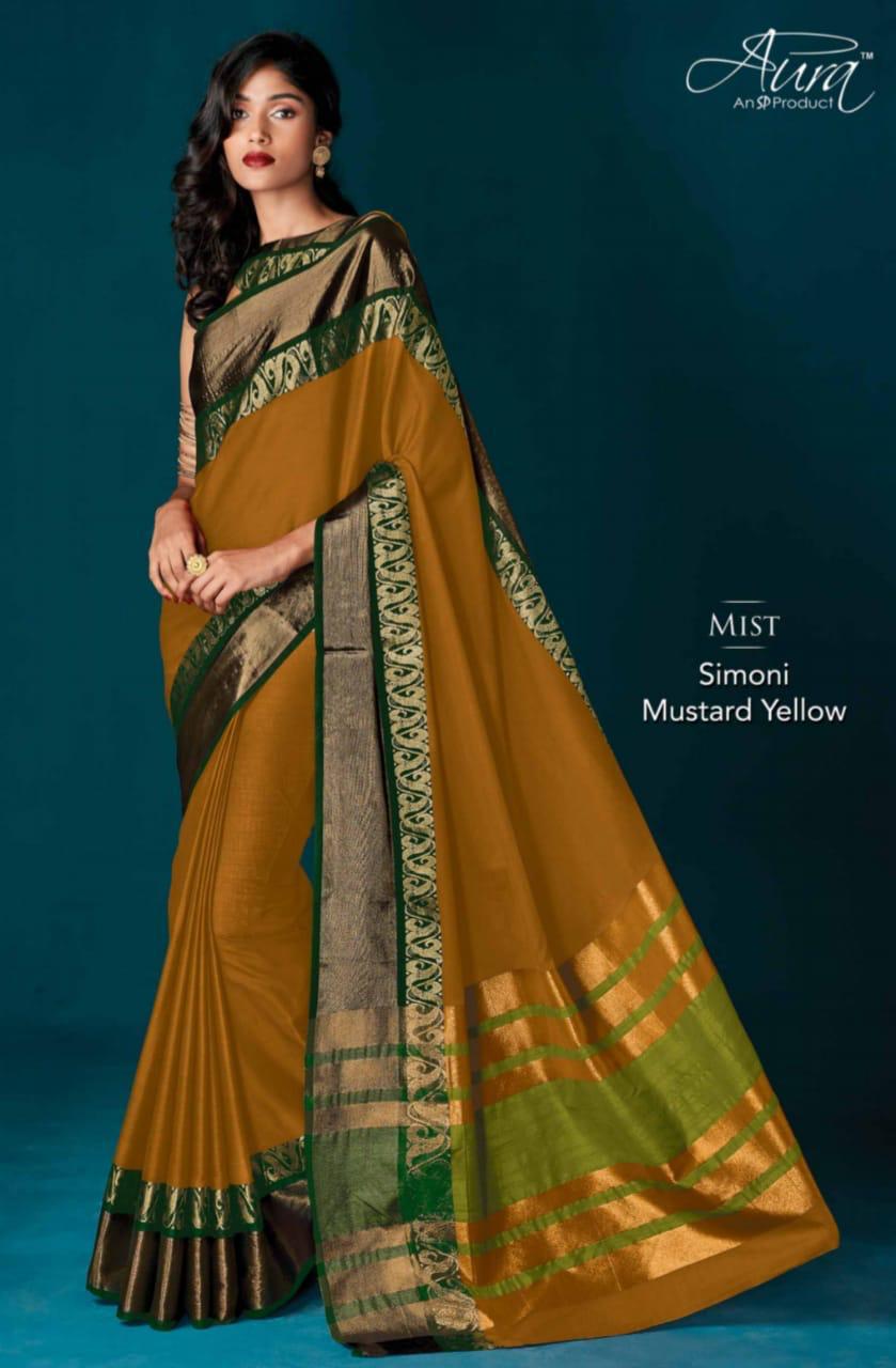Aura Sarees Presents Simoni Pure Cotton Silk Simple Designer Traditional Wear Sarees Collection At Wholesale
