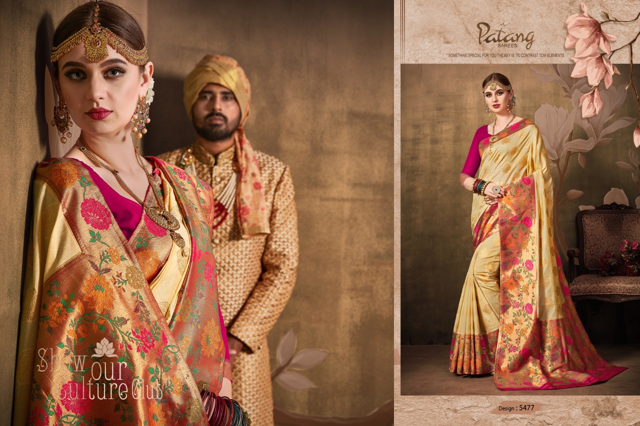Patang Presents Kalakruti Rich Collection Of Pure Banarasi Silk Upcoming Marriage Session Sarees Catalogue Wholesaler