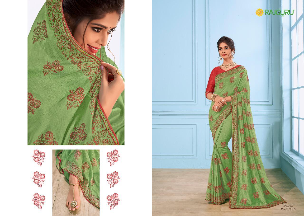Rajguru Presents Pari Vol-13 Exclusive Designer Party Wear Sarees Cotaloge Wholesaler