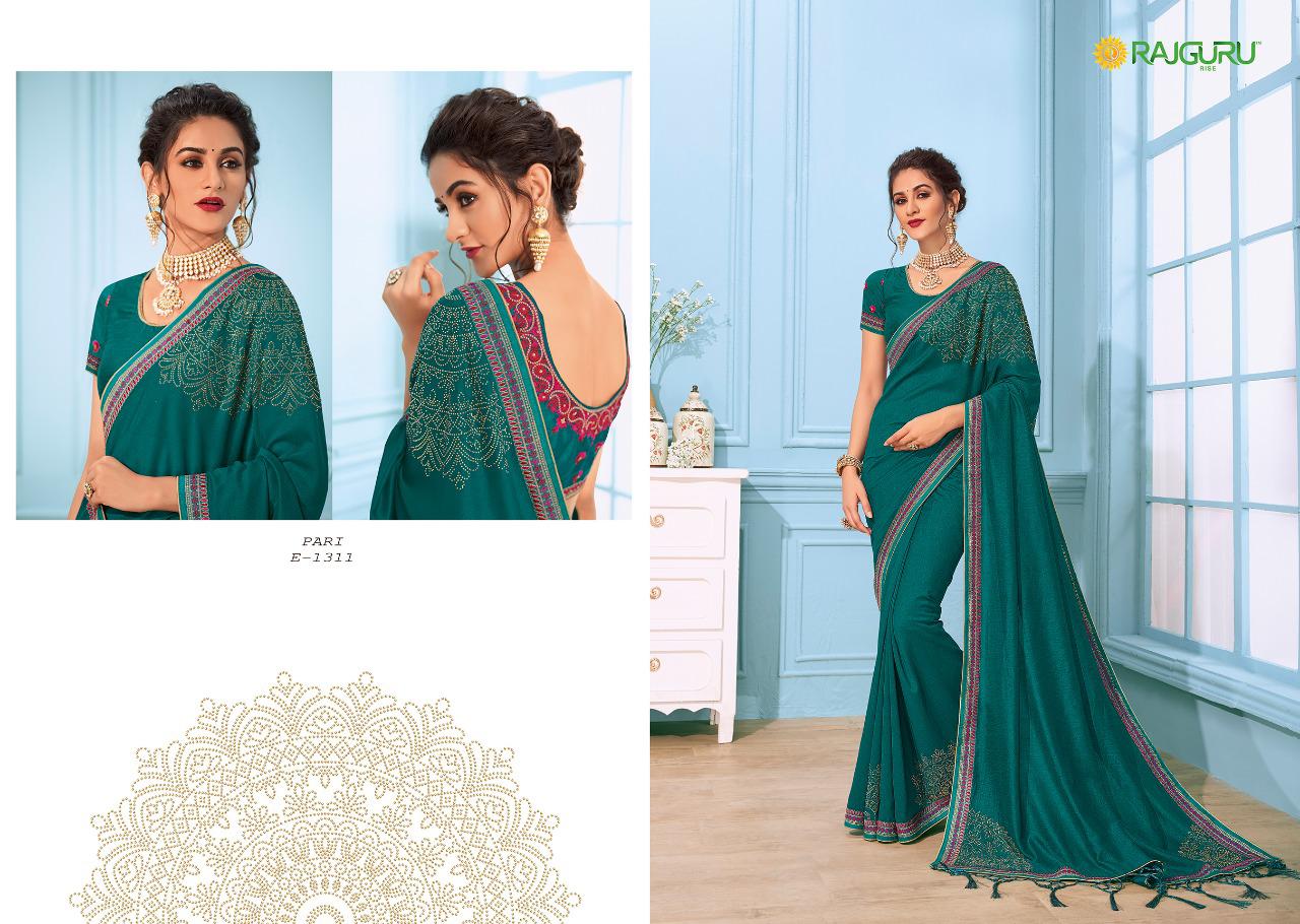 Rajguru Presents Pari Vol-13 Exclusive Designer Party Wear Sarees Cotaloge Wholesaler