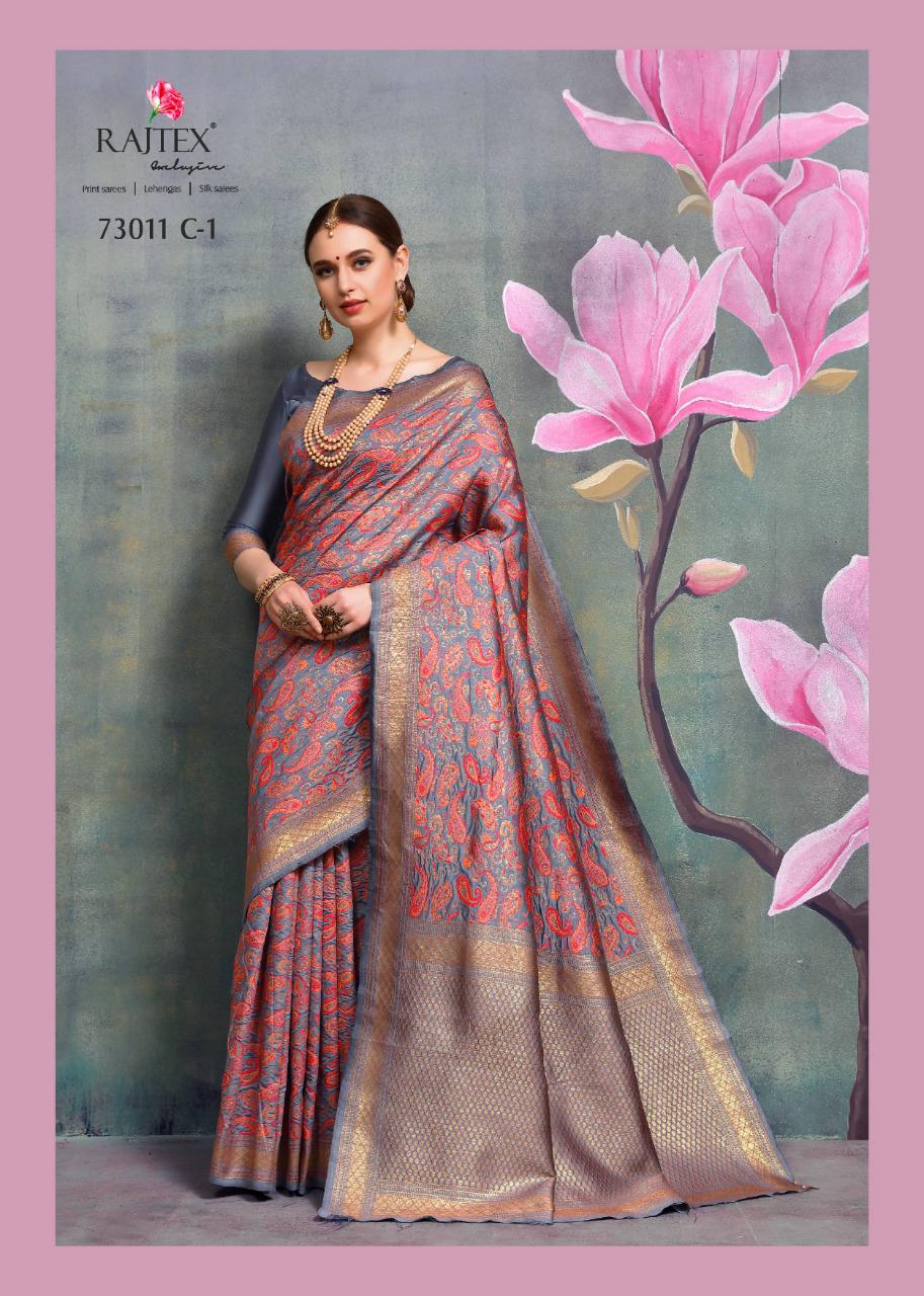 Rajtex Presents Kaushalya 73011 Colour Exclusively Handloom Weaving Silk Indian Ethnic Wear Silk Sarees Catalogue Wholesaler