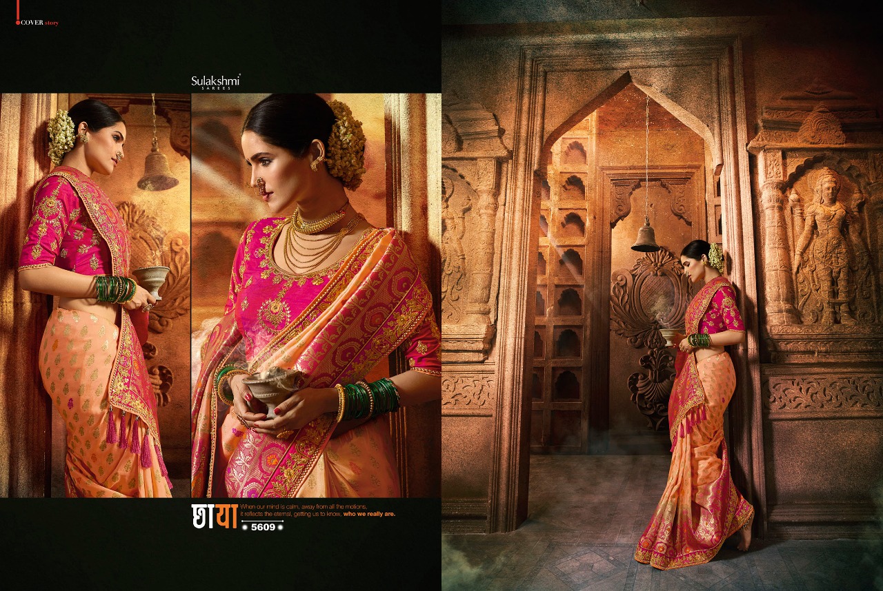 Sulakshmi Presents 5601 Series Bridal And Wedding Wear Heavy Designer Sarees Catalogues Wholesaler