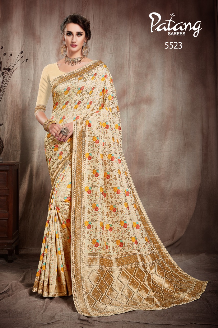 Patang Presents Avishkar Pure Dola Silk With Swarovski Daimond Work Marriage Session Wear Sarees Catalogue Wholesaler