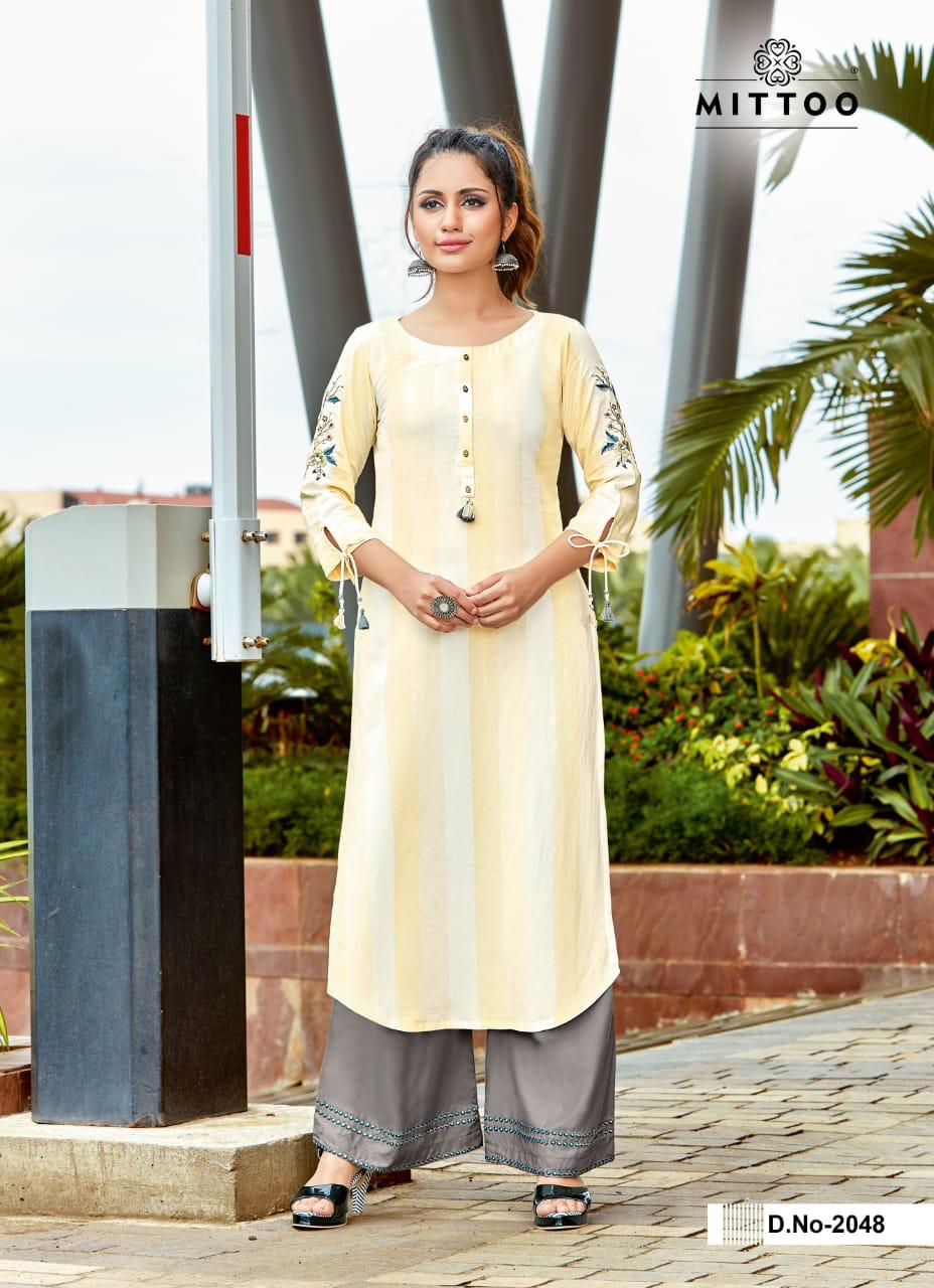 Mittoo Presents Panghat Vol-7 Designer Party Wear Kurtis With Plazzo Collection At Wholesale