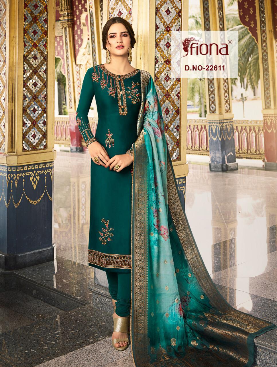 Fiona Presents Nyra Vol-1 Satin Georgette Straight Top With Exclusive Designer Pure Dolla Silk Digital Printed Duppatts Collection