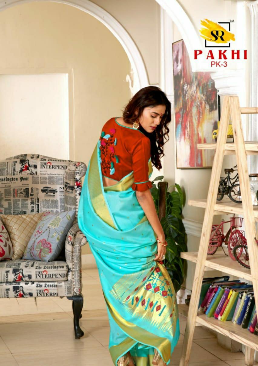 S.r. Sarees Presents Pakhi Designer Blouse Concept Fancy Sarees Catalogues Wholesaler
